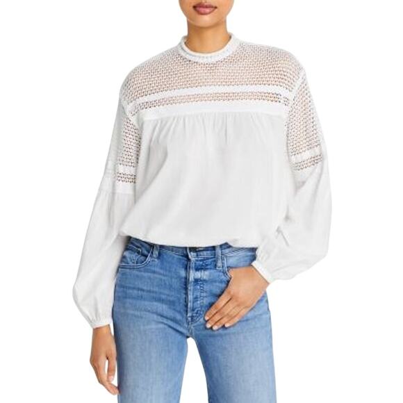 A.L.C. Remi Mesh Yoke Top Sz 0 - Picture 1 of 8